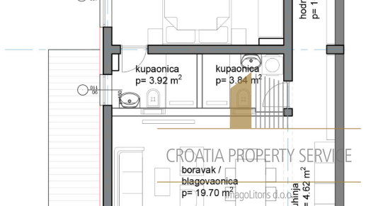 Attico di lusso con terrazza sul tetto e vista mare - Borik, Zara!