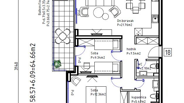 Neue Zweizimmerwohnung mit Meerblick in Makarska&excl;