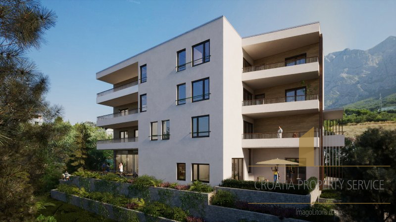 Makarska - appartamenti con due e tre camere in una nuova costruzione moderna!