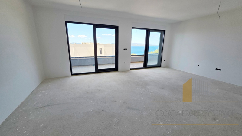 Spazioso appartamento trilocale con vista mare – Nuova costruzione, Makarska