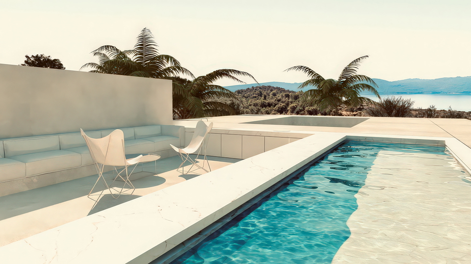 Ekskluzivno gradbeno zemlji&scaron;&ccaron;e z lokacijsko dovolilnico za 3 luksuzne vile &ndash; otok Bra&ccaron;&comma; Milna