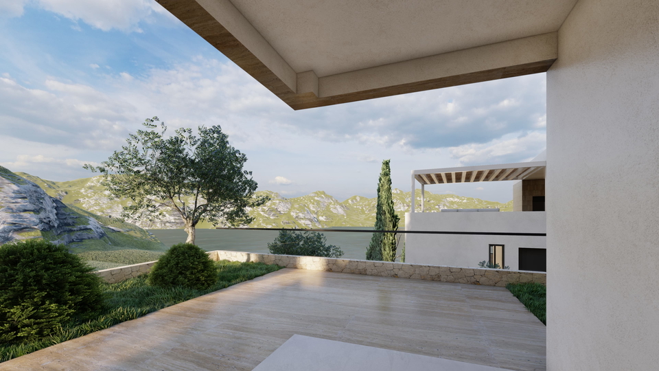 Luxury apartment with a garden and sea view in an exclusive apartment complex on &Ccaron;iovo&excl;