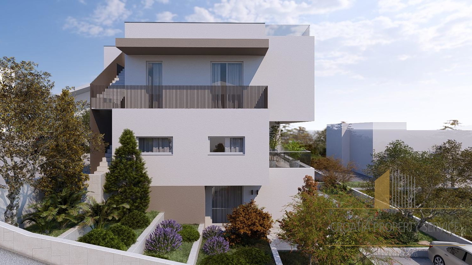 Attico di lusso con terrazza sul tetto e vista mare – Čiovo, a 250 m dal mare!