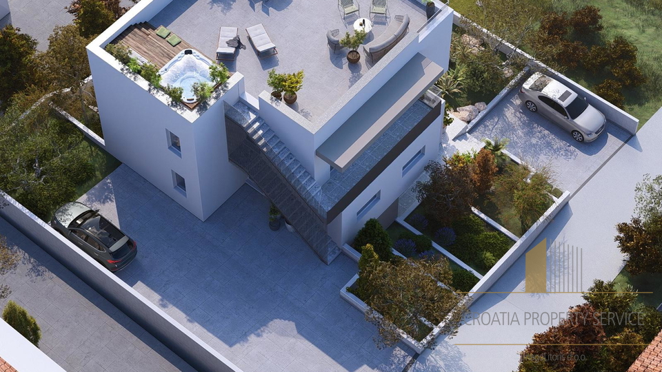 Appartamento trilocale di lusso con vista mare – Čiovo, a 250 m dal mare!