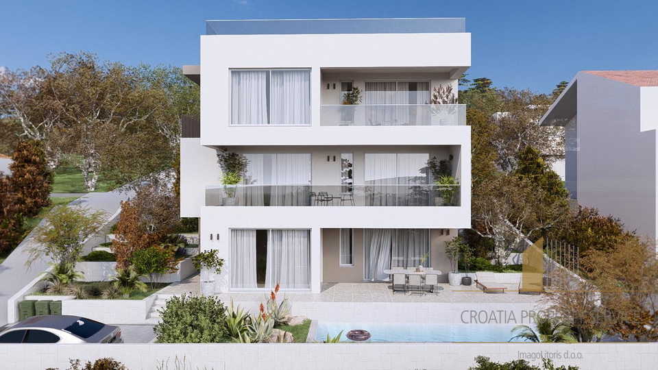 Attico di lusso con terrazza sul tetto e vista mare – Čiovo, a 250 m dal mare!