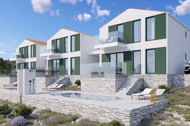 Moderna vila s bazenom, novogradnja – 80 m od mora, otok Pag!