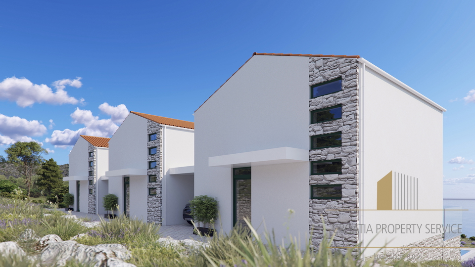 Moderna vila s bazenom, novogradnja – 80 m od mora, otok Pag!
