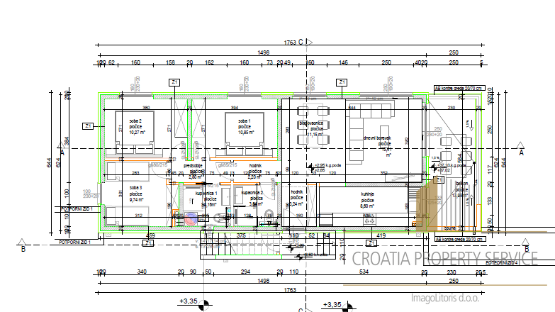 Luxury three-bedroom apartment in a new building 150 meters from the beach! Čiovo, Trogir!