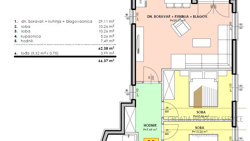 Apartment, 66 m2, For Sale, Tučepi
