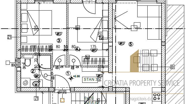 Moderan stan u novogradnji 220 m od plaže na otoku Čiovu!