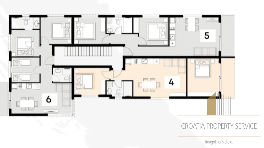 Luxury apartment in a modern new building 160 m from the sea – Privlaka!