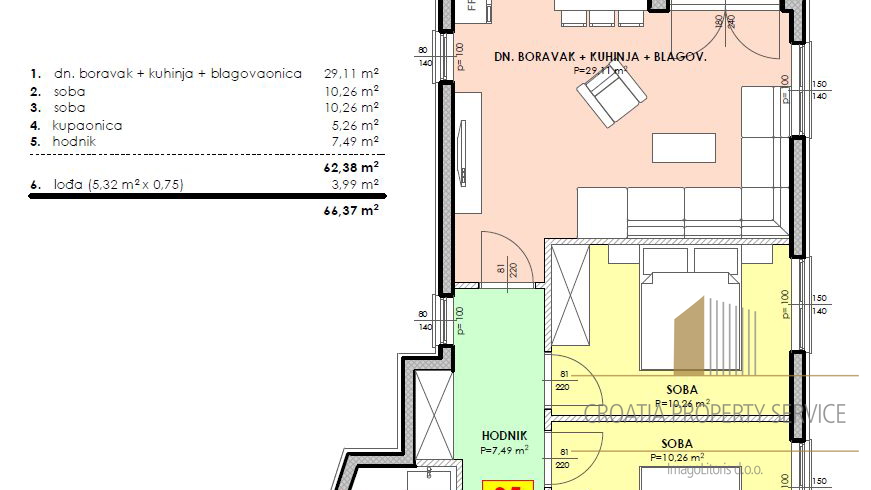 Apartment, 66 m2, For Sale, Tučepi