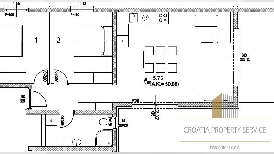 Luxury two-bedroom apartment with a sea view on the island of Čiovo!