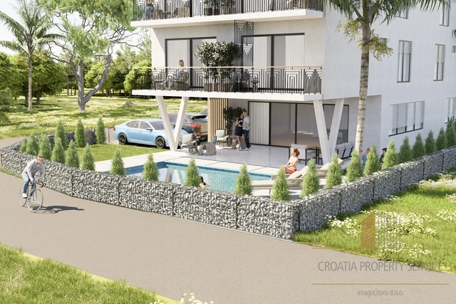 Lussuoso appartamento trilocale al piano terra di una moderna costruzione – Privlaka!