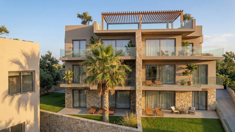 Luxuri&ouml;ses Penthouse mit Dachterrasse &ndash; zweite Reihe am Meer&comma; Umgebung von Trogir&excl;