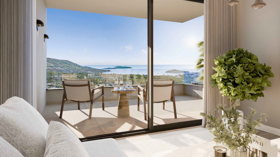 Luksuzni penthouse z jacuzzijem in odprtim pogledom na morje - Primo&scaron;ten&excl;