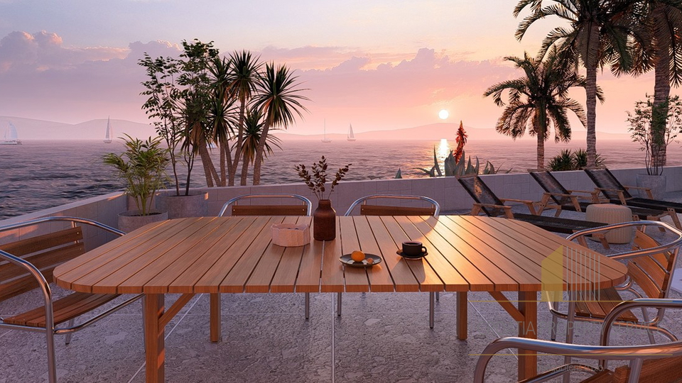 Luxurious two-bedroom apartment in a new building first row by the beach on the island of Čiovo!