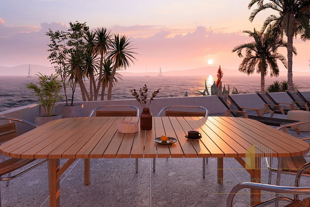 Luxurious apartment with garden and pool, first line to the beach on the island of Čiovo!