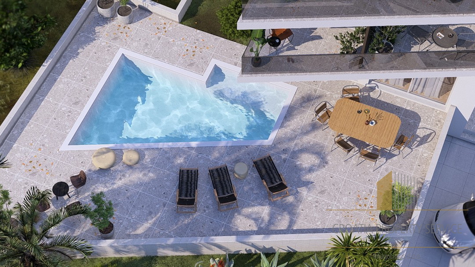 Luxurious two-bedroom apartment in a new building first row by the beach on the island of Čiovo!
