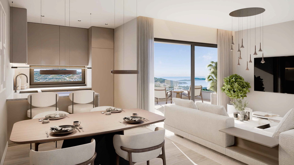 Luksuzni penthouse z jacuzzijem in odprtim pogledom na morje - Primo&scaron;ten&excl;