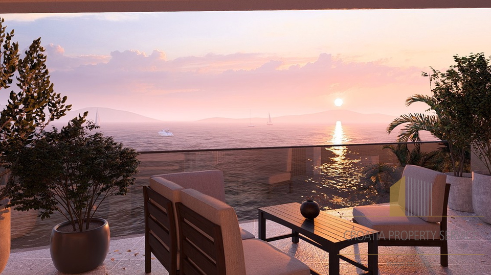 Luxurious two-bedroom apartment in a new building first row by the beach on the island of Čiovo!