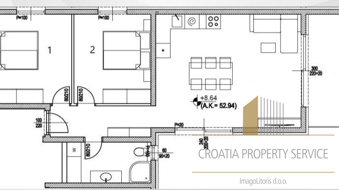Luxury two-bedroom apartment with a sea view on the island of Čiovo!