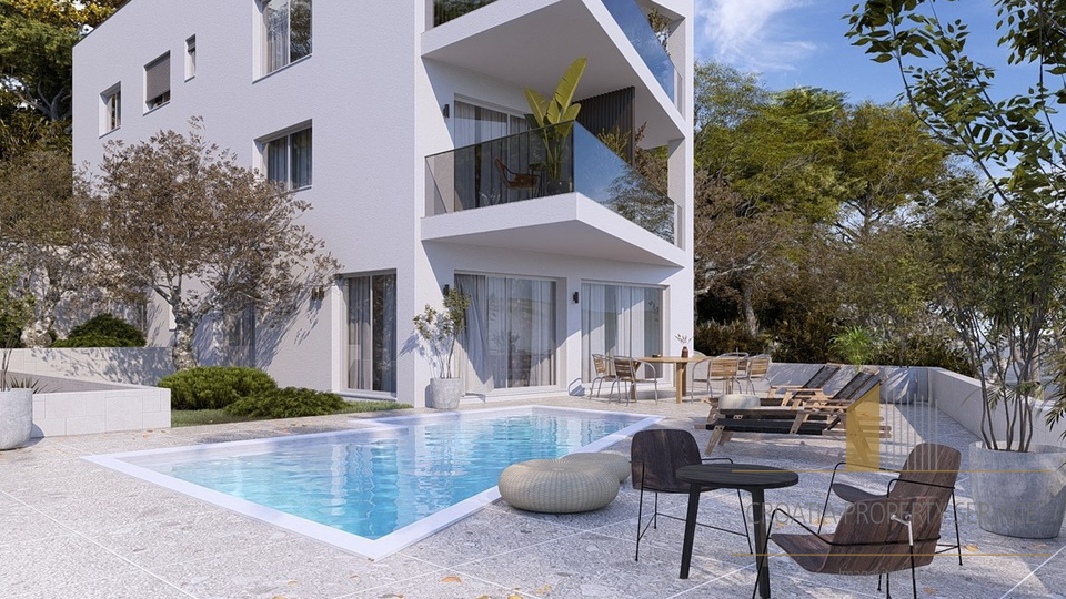 Luxurious two-bedroom apartment in a new building first row by the beach on the island of Čiovo!