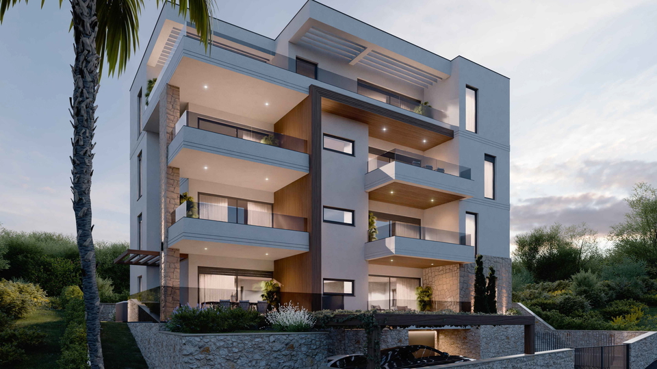 Luksuzni penthouse z jacuzzijem in odprtim pogledom na morje - Primo&scaron;ten&excl;