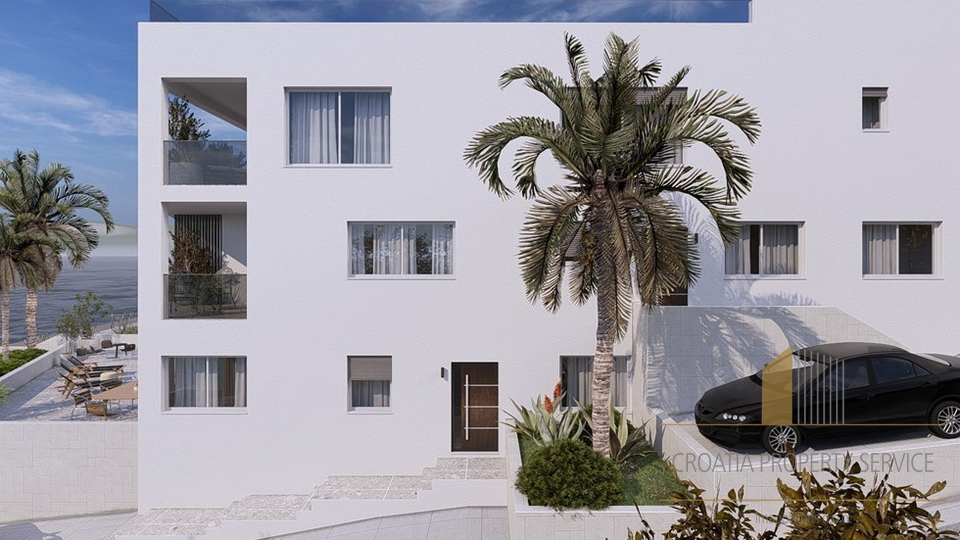 Luxurious two-bedroom apartment in a new building first row by the beach on the island of Čiovo!