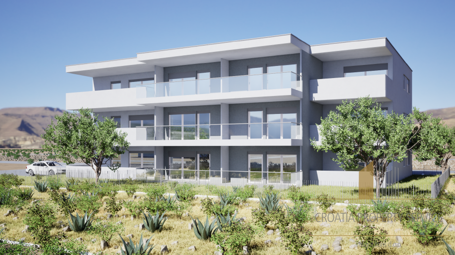 Stan u modernoj novogradnji 300 m od plaže – Povljana, otok Pag!