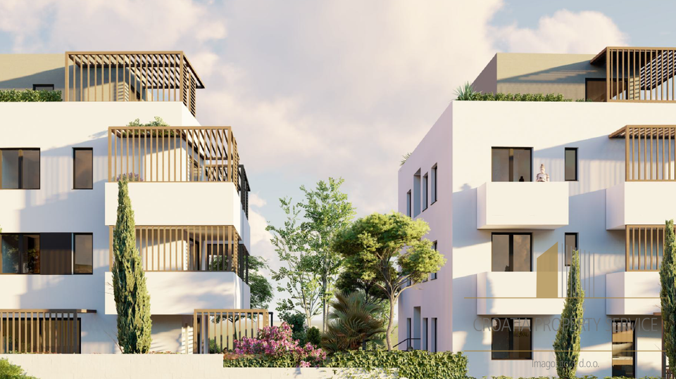 Appartamento di lusso con due camere in edificio moderno con vista mare - Ka&scaron;tel Kambelovac&excl;