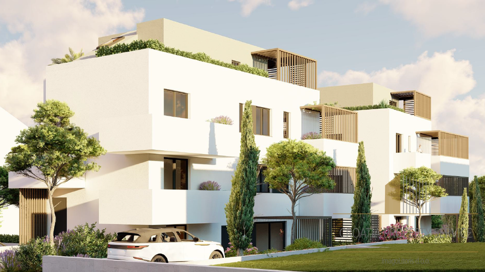 Luxury three-bedroom apartment with garden in a new building with sea view - Ka&scaron;tel Kambelovac&excl;