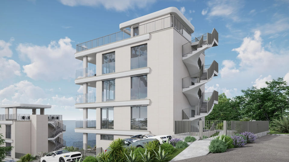 Luxury apartment in a new building&comma; first row to the beach on the island of &Ccaron;iovo&excl;