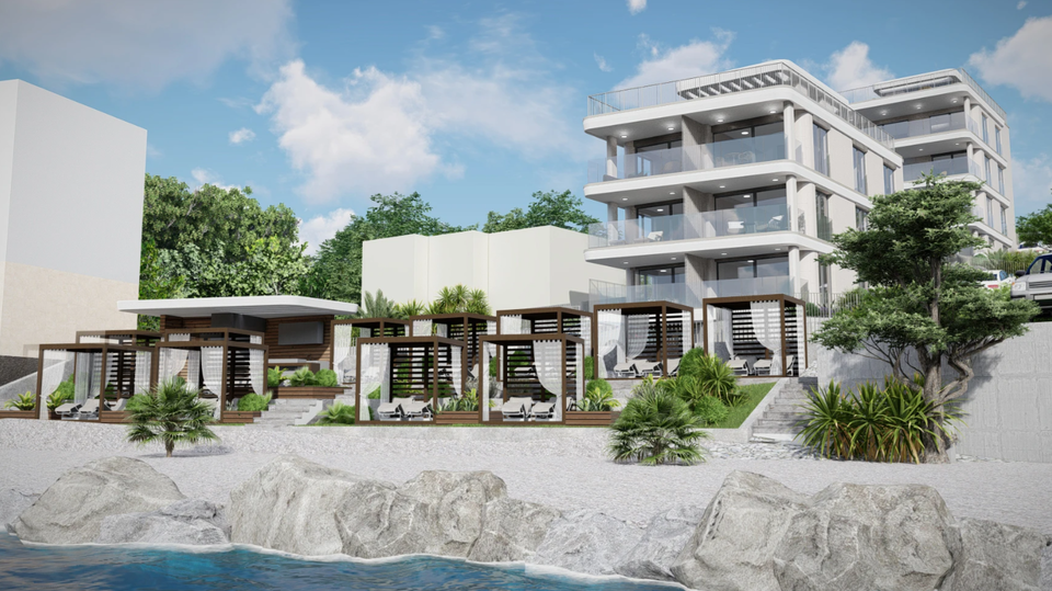 Luxuri&ouml;se Wohnung mit Garten&comma; zweite Reihe zum Strand auf der Insel &Ccaron;iovo&excl;