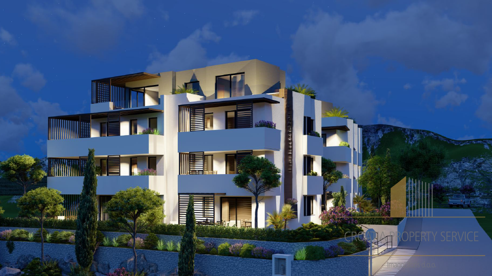 Appartamento di lusso con due camere in edificio moderno con vista mare - Ka&scaron;tel Kambelovac&excl;