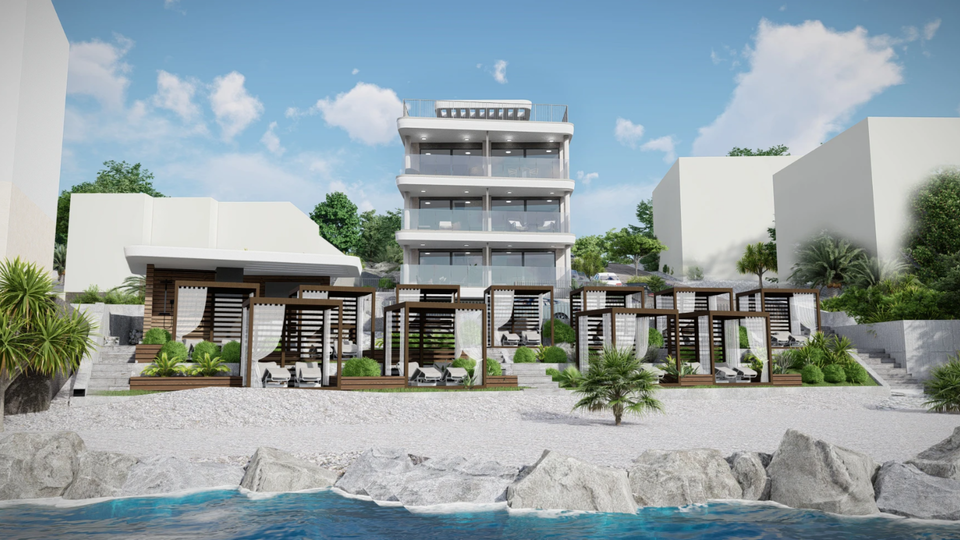 Attico di lusso su due livelli con terrazza sul tetto&comma; secondo fronte mare&excl; Isola di &Ccaron;iovo&excl;