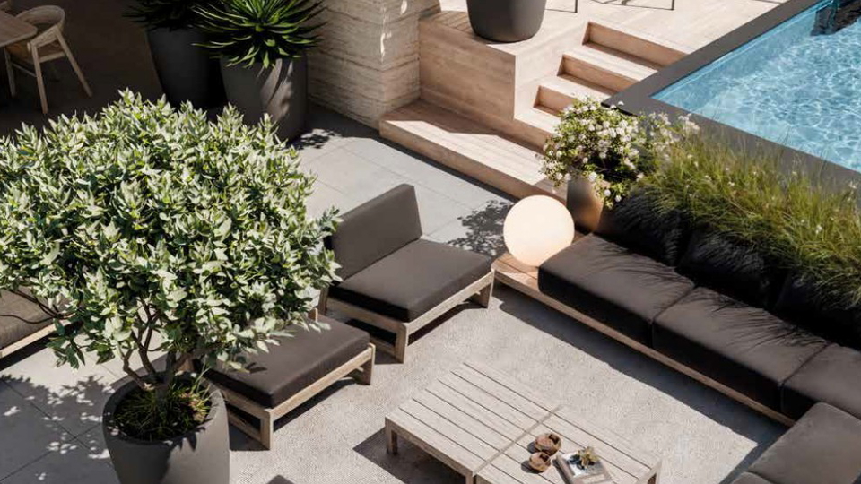 Penthouse with a rooftop terrace and sea view in an exclusive apartment complex on &Ccaron;iovo&excl;