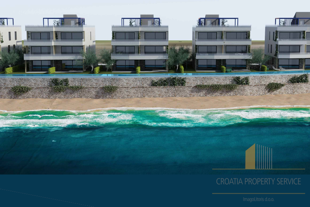 Luxurious two-room apartment in a new building, first row by the beach on the island of Pag!