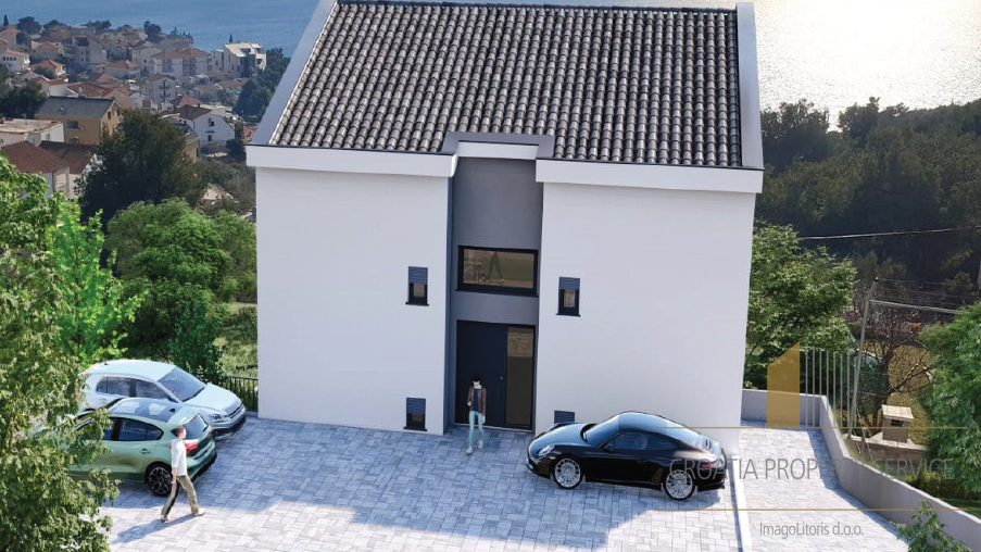 Luxuriöse Zweizimmerwohnung mit Meerblick, 350 m vom Strand auf Čiovo entfernt!