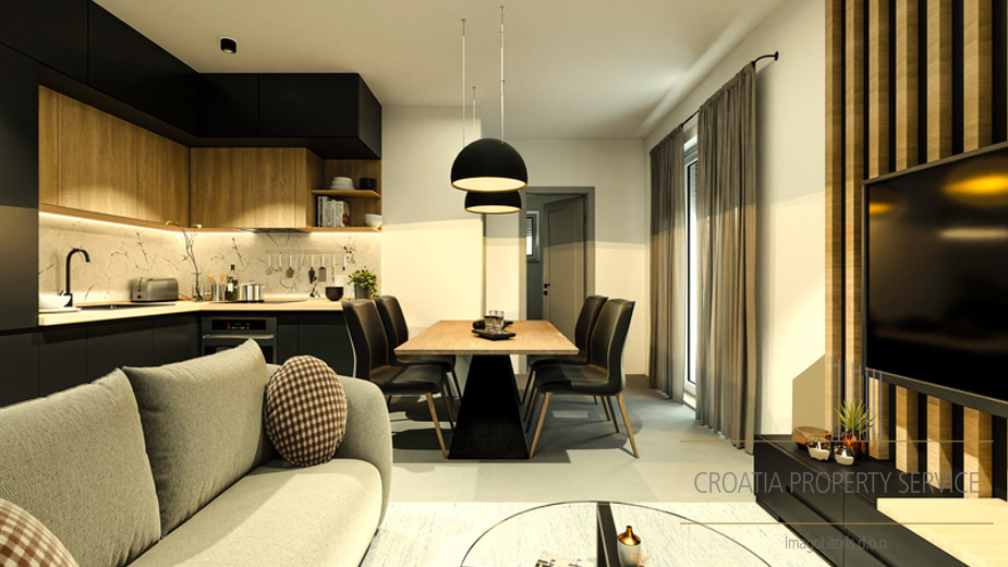 Moderan jednosoban stan 300 m od mora u mirnom dijelu Rogoznice!