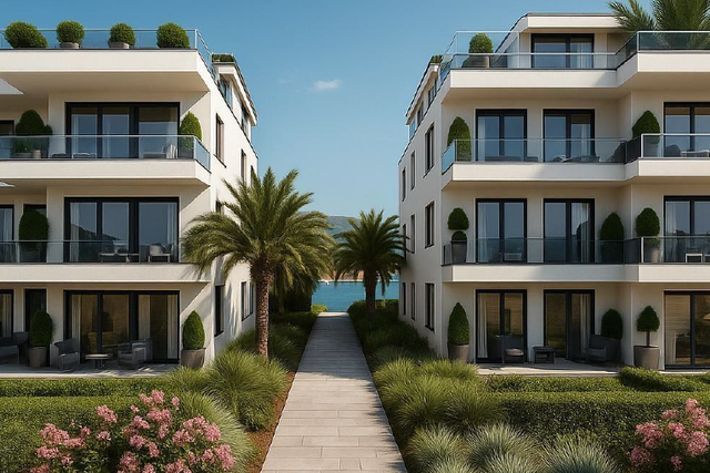 Modern ground floor apartment with private garden, pool, and additional apartment - Rogoznica!