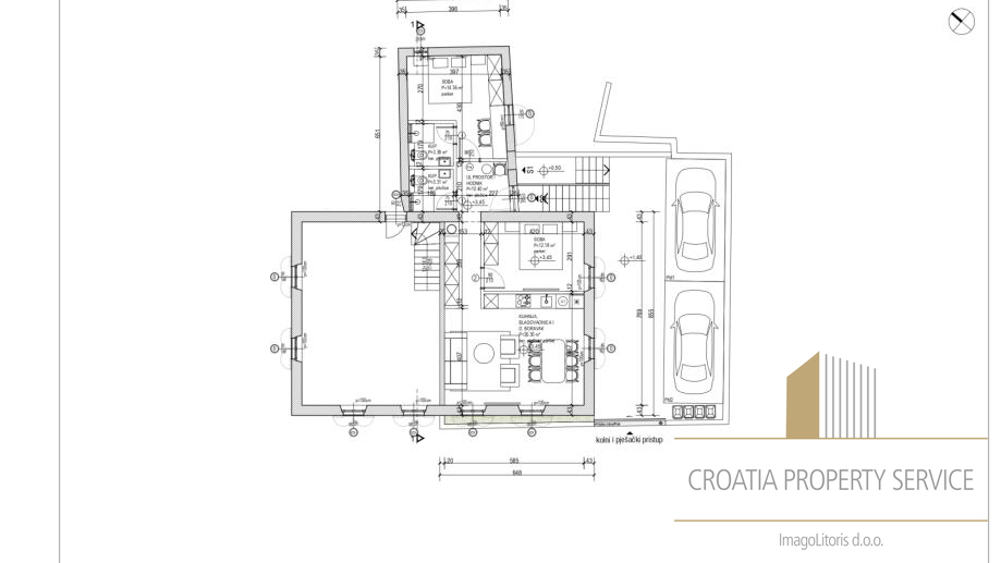 Apartment 90 m², second row to the sea with a rooftop terrace and a beautiful view – Podstrana!