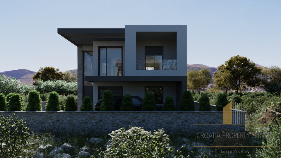 Neue moderne Villa mit Pool in erster Reihe am Meer auf der Insel Murter!