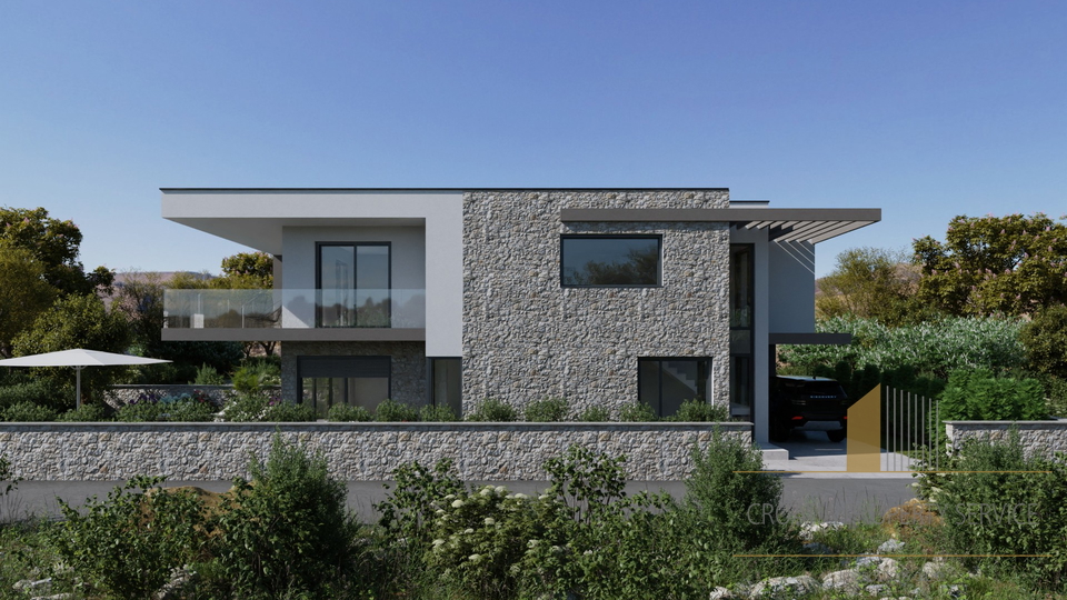 Neue moderne Villa mit Pool in erster Reihe am Meer auf der Insel Murter!