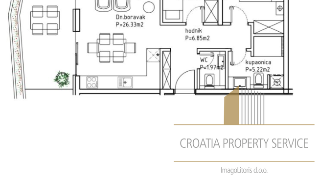Zweizimmerwohnung mit Meerblick in einem Luxuskomplex in Makarska!