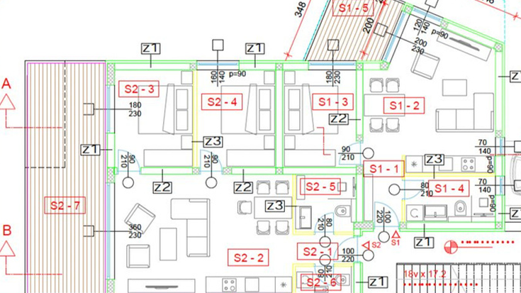 Luxuswohnung mit Garten in einem Neubau in zweiter Reihe zum Meer in der Umgebung von Trogir&excl;