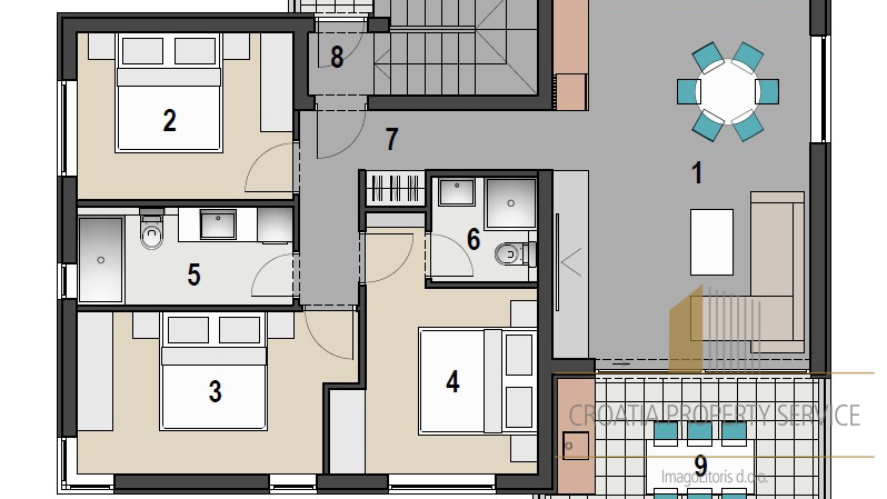 Luxury apartment with garden, 200 m from the sea – Mandre, island of Pag!