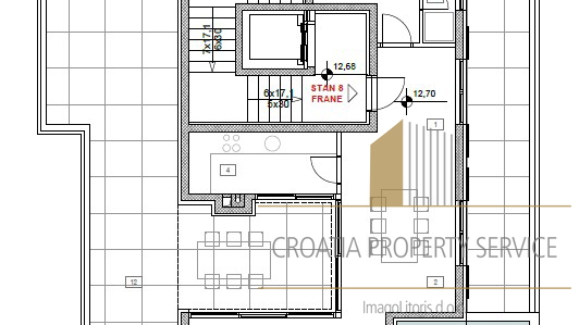 Luxuriöses Penthouse mit Meerblick in einer exklusiven Gegend, 100 m vom Strand entfernt – Split!