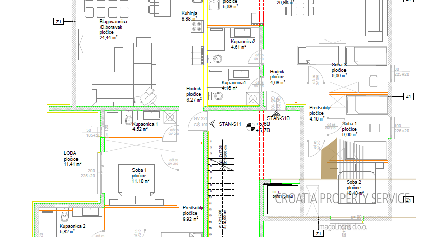 Moderen penthouse s panoramskim razgledom na morje – Okrug Gornji!