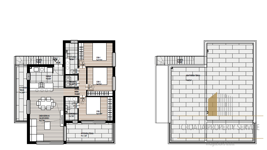 Attico di lusso con terrazza sul tetto e vista mare – Čiovo, a 250 m dal mare!